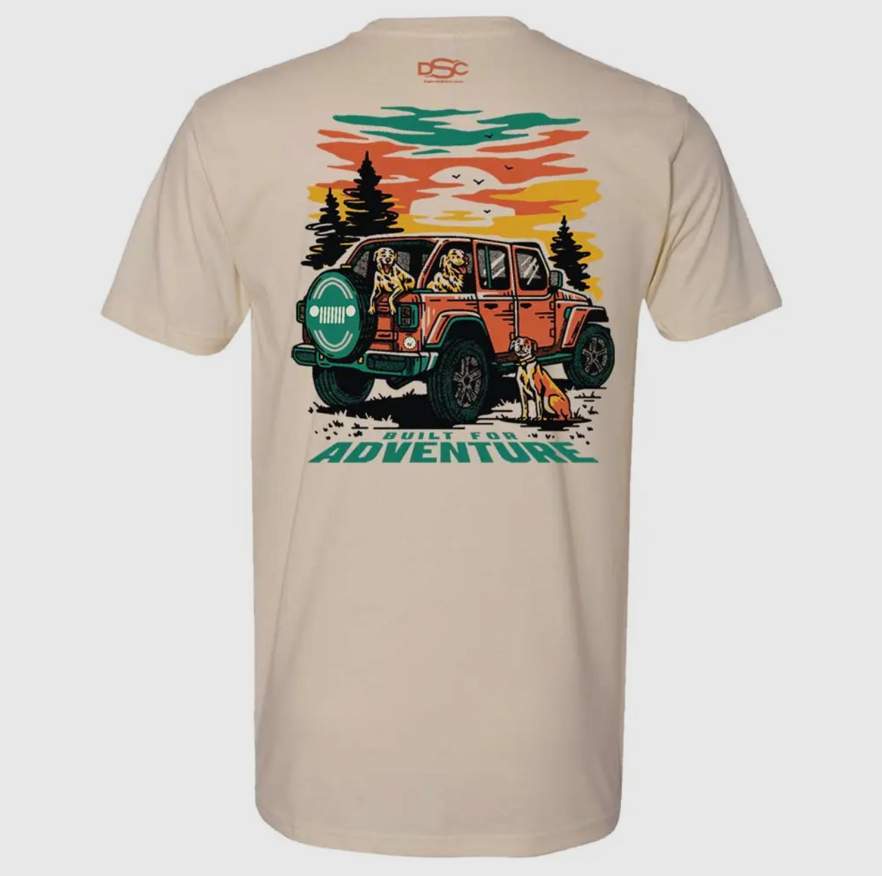 Mens Jeep® Built/Dogs T-Shirt - Khaki