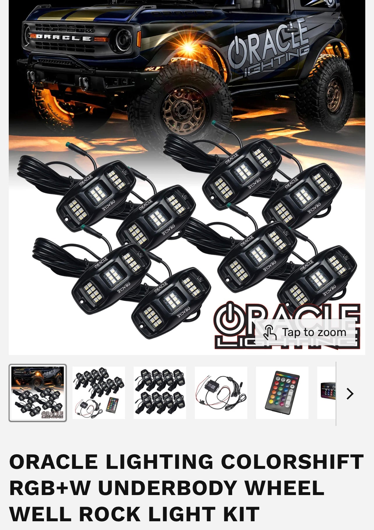ORACLE LIGHTING COLORSHIFT RGB+W UNDERBODY WHEEL WELL ROCK LIGHT KIT