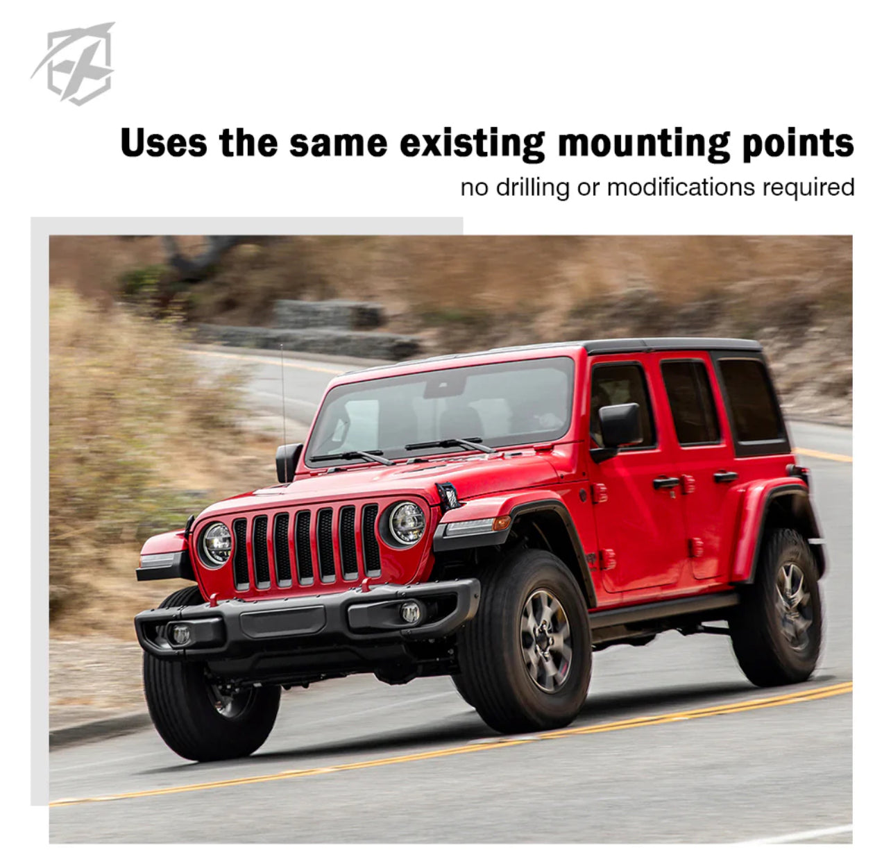 Jeep Wrangler Aluminum Hood Latch with Distressed U.S. Flag