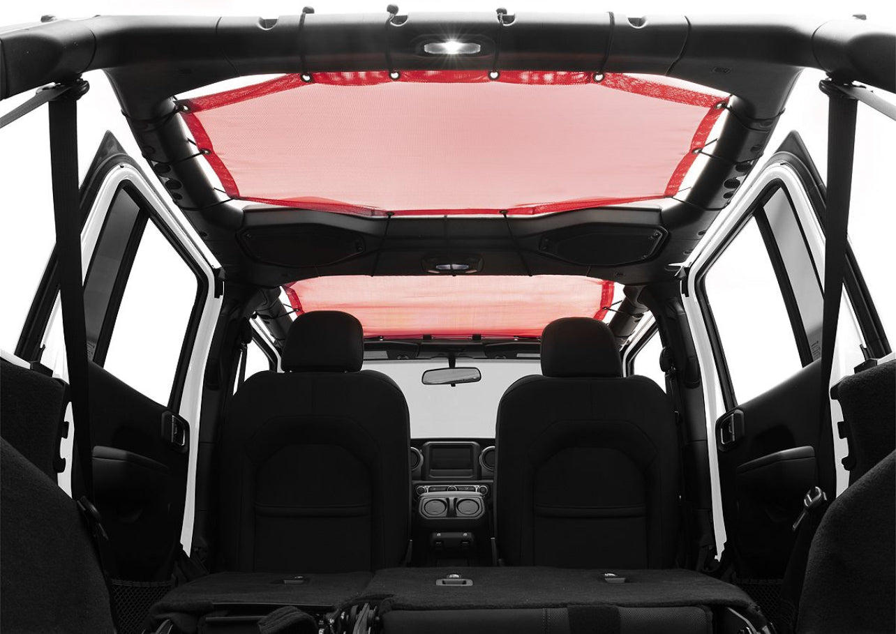 RedRock Mesh Sun Shade; Front and Rear; Red
(18-24 Jeep Wrangler JL 4-Door)