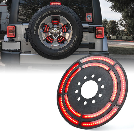 14" Dual Spare Tire LED Brake Light | Cyclone Series