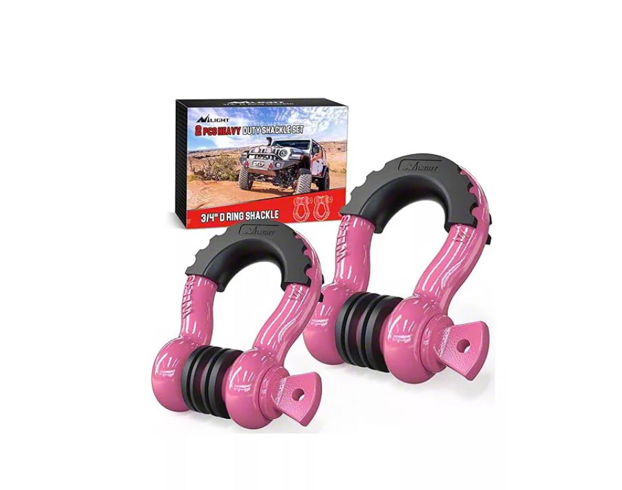 Nilight 3/4-Inch D-Rings; Pink