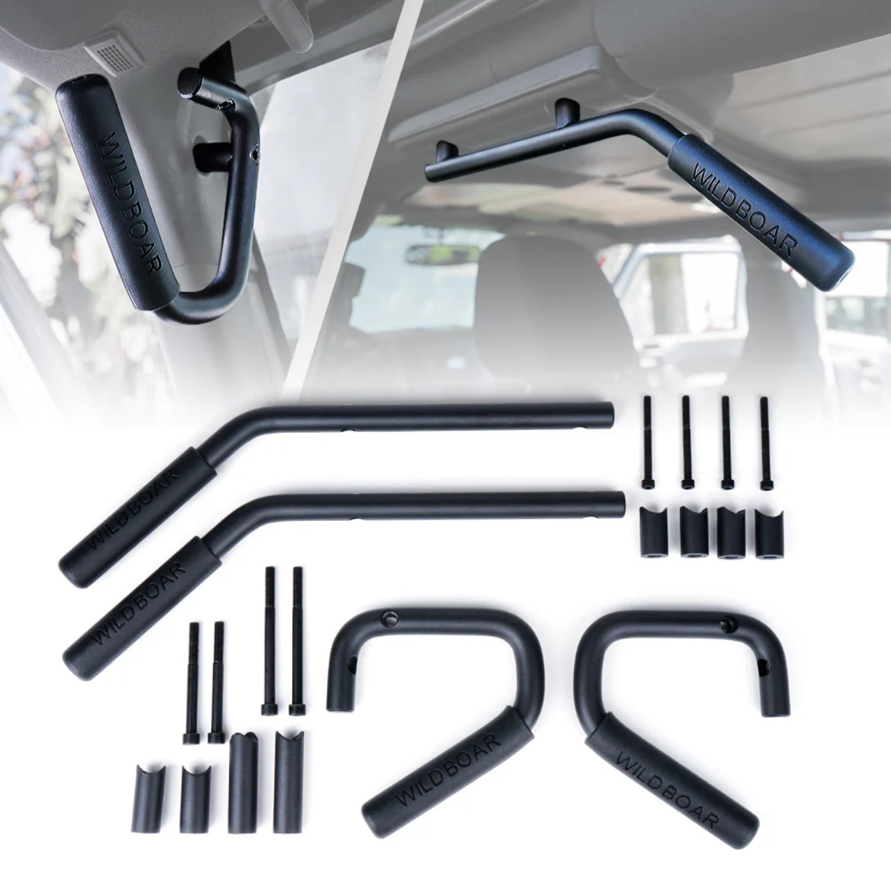 Jeep JK/JKU Roll Bar Grab Handles Front & Rear Set