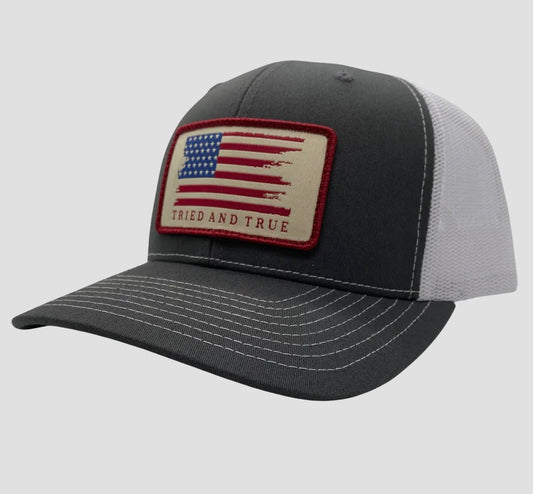 American Flag Patch Trucker Hat