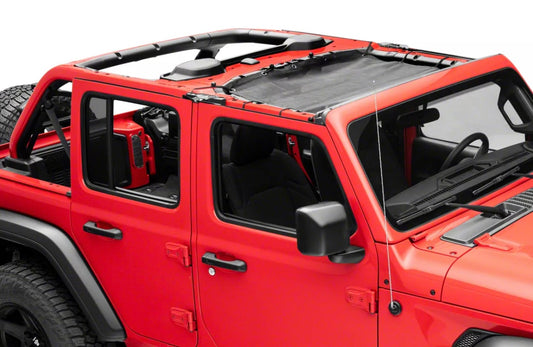 RedRock Mesh Sun Shade; Front; Black
(18-24 Jeep Wrangler JL)