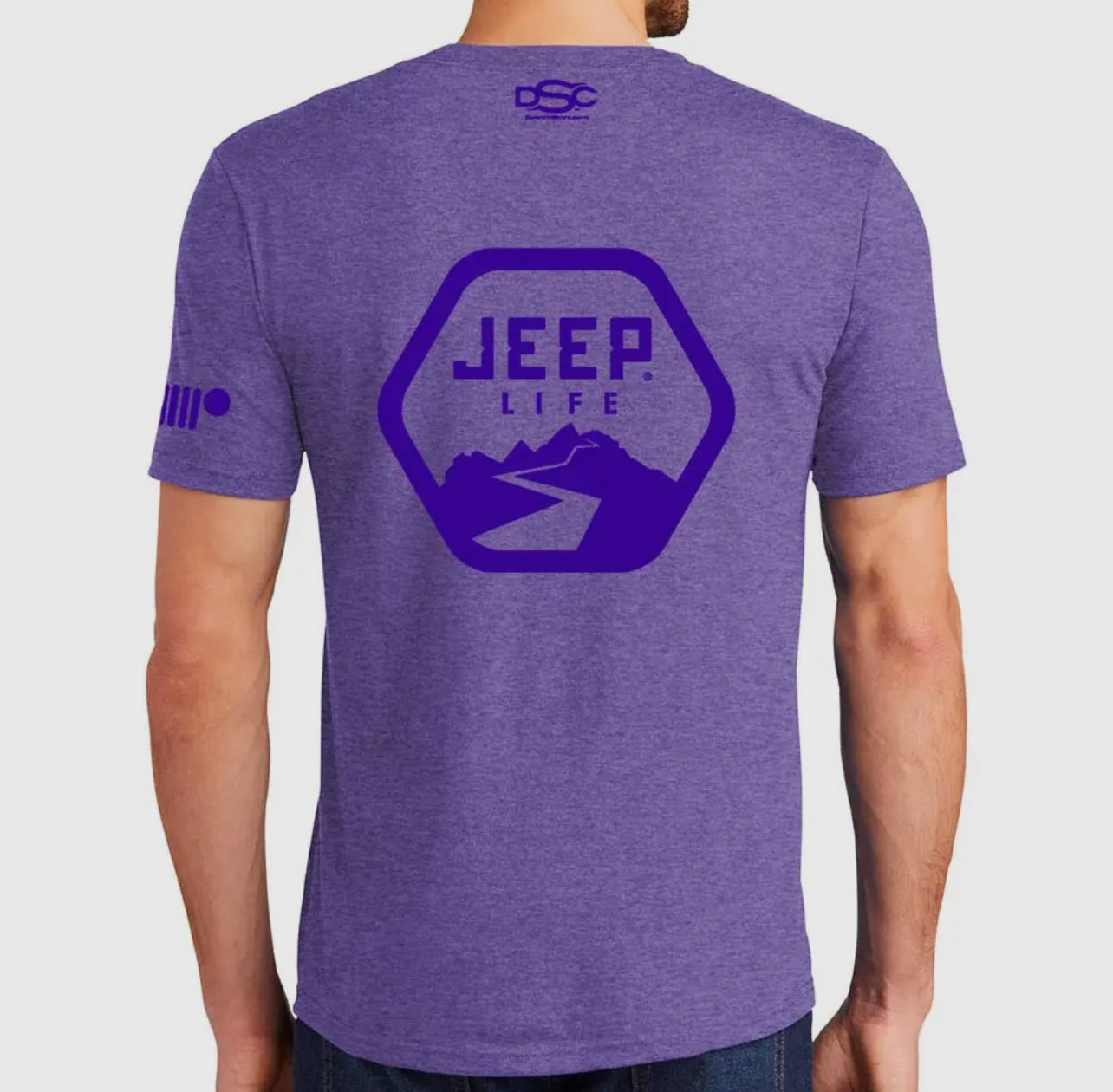 Mens Jeep® Life Purple Tone Triblend T-Shirt