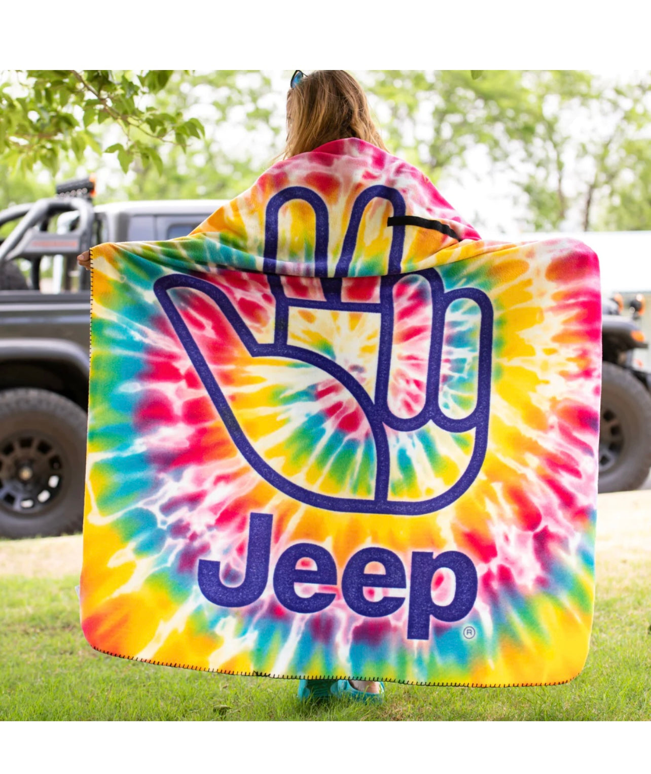 Jeep - Tie Dye Wave Roll-Up Blanket