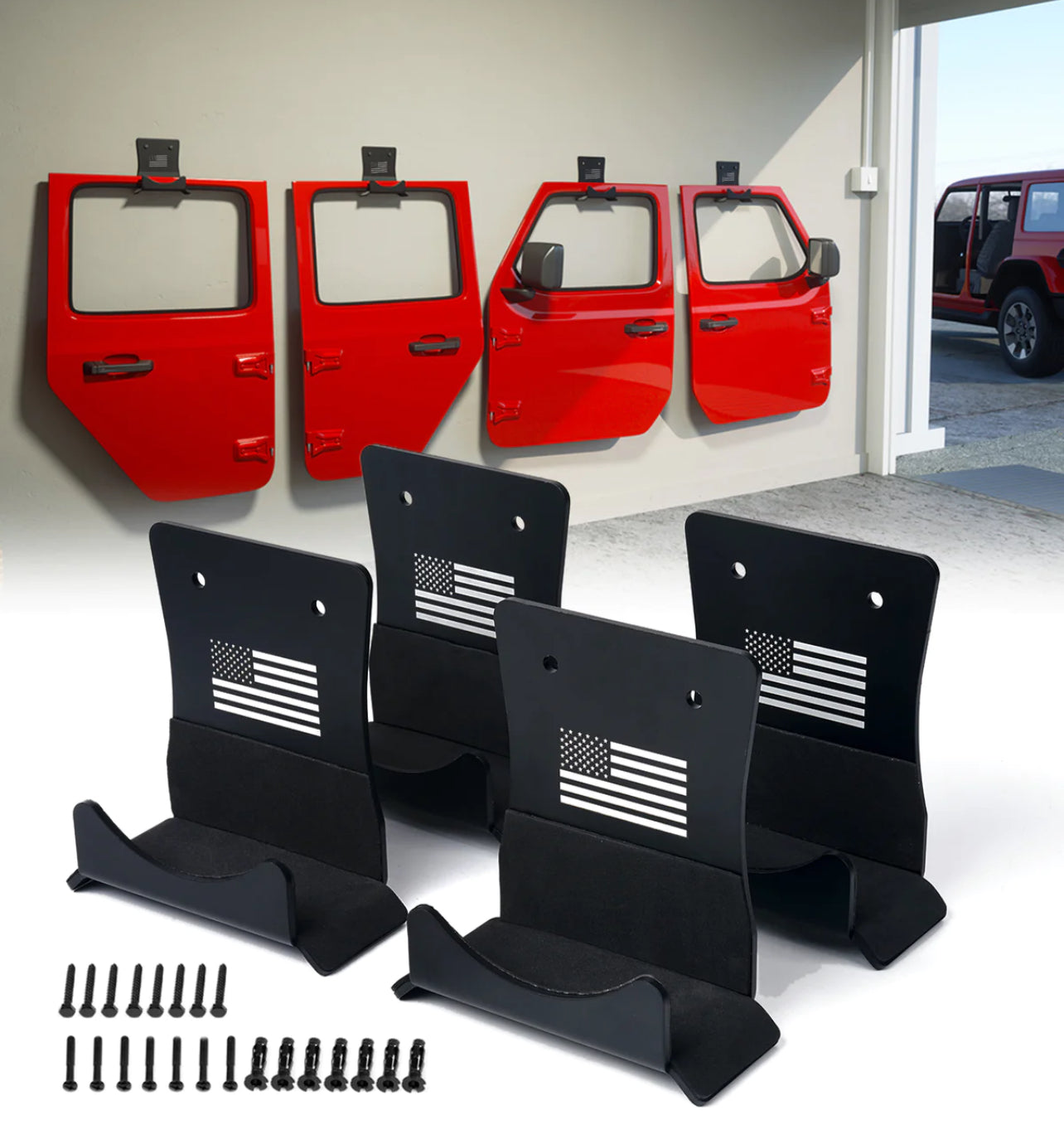 Wall Mount Storage Door Hangers for Jeep