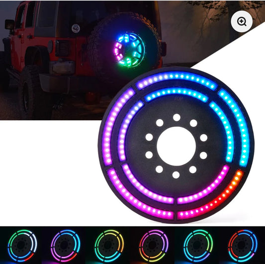 RGB Dual Ring Spare Tire Brake Light for Jeep Wrangler