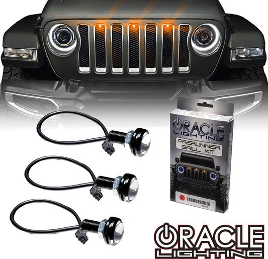 ORACLE LIGHTING PRE-RUNNER STYLE LED GRILL LIGHT KIT FOR JEEP WRANGLER JL 5870-005