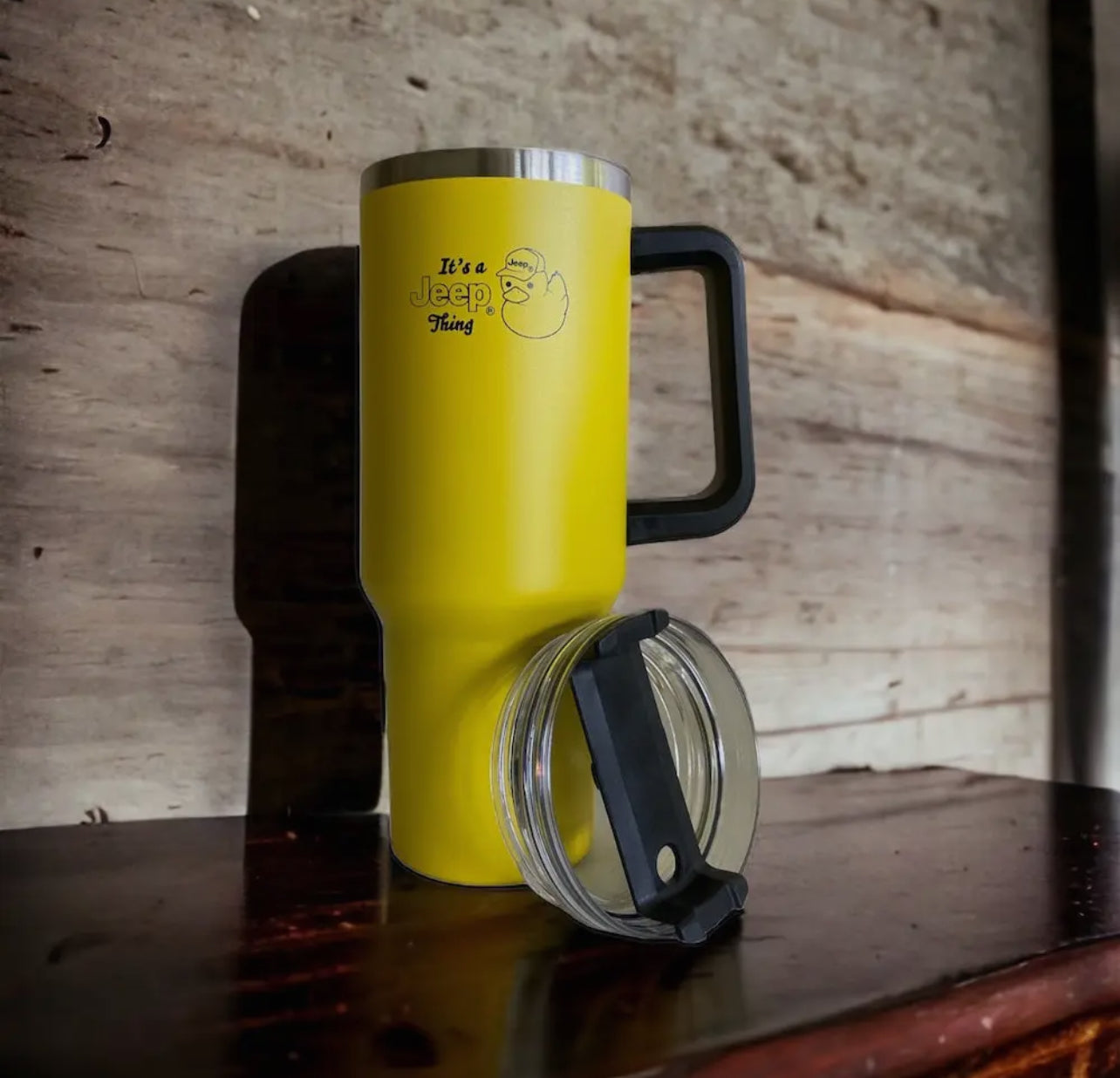 Handle Mug - Jeep Duck Yellow