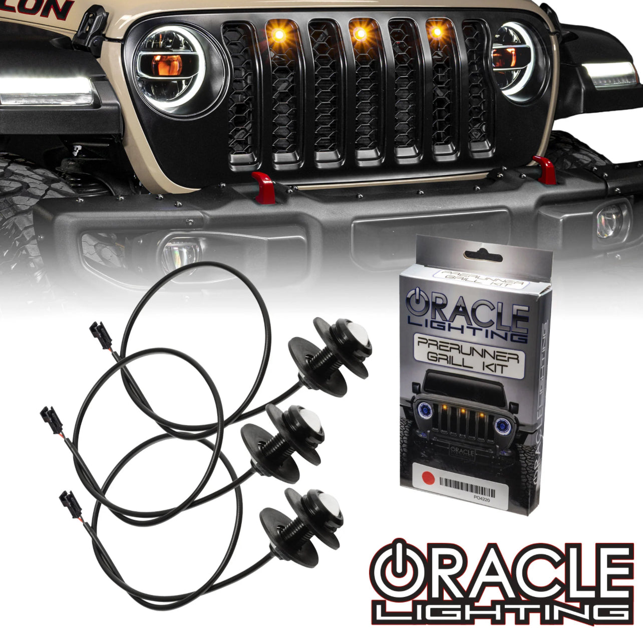 ORACLE LIGHTING PRE-RUNNER STYLE LED GRILL LIGHT KIT FOR JEEP GLADIATOR JT 5871-005