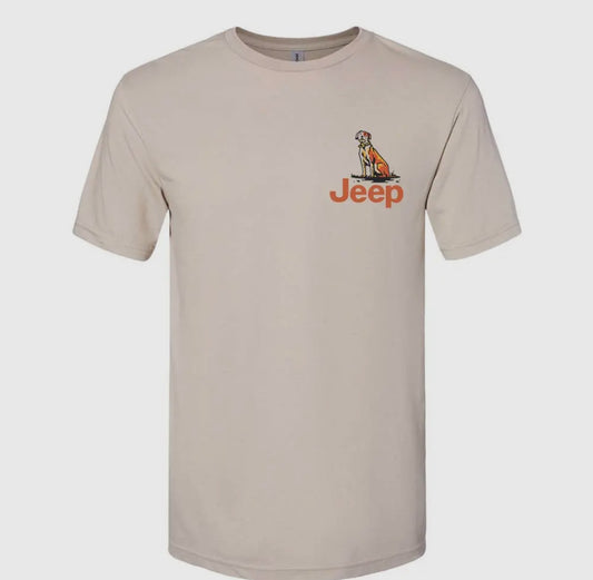 Mens Jeep® Built/Dogs T-Shirt - Khaki