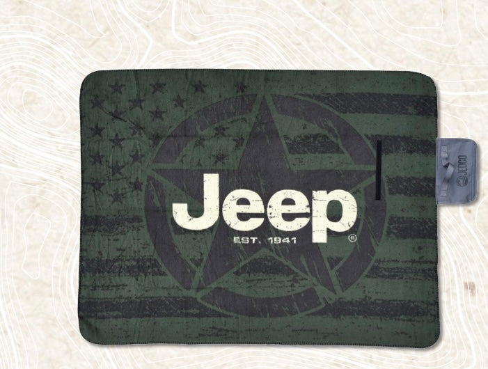 Jeep - Camo Jeep Star Roll-Up Blanket